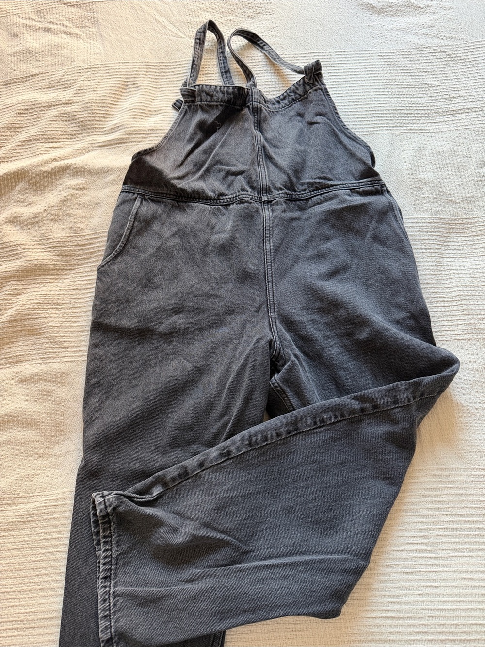 Mango woman Charcoal Denim Overalls with Adjustable Straps